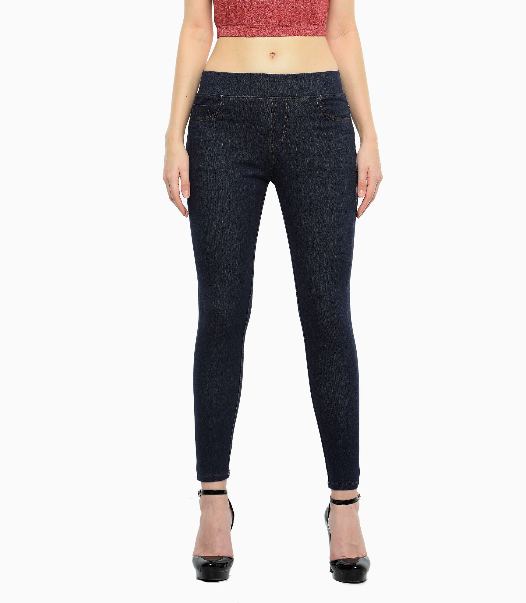 Blue Solid Jeggings at Rs 1799  Ladies Cotton Jeggings in Mumbai