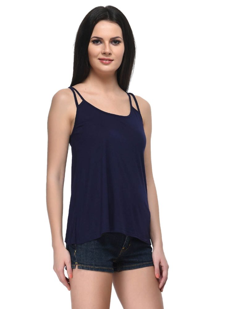 Picture of Frenchtrendz Viscose Navy Double String Top