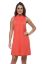 Picture of Frenchtrendz Poly Viscose Coral Mock Neck Bodycon Sleeveless Dress