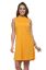 Picture of Frenchtrendz Poly Viscose Mustard Mock Neck Bodycon Sleeveless Dress