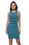 Picture of Frenchtrendz Viscose Spandex Navy Turq Round Neck Sleeveless Bodycone Dress