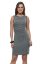 Picture of Frenchtrendz Viscose Spandex Charcoal Grey Boat Neck Stripe Pattern Dress
