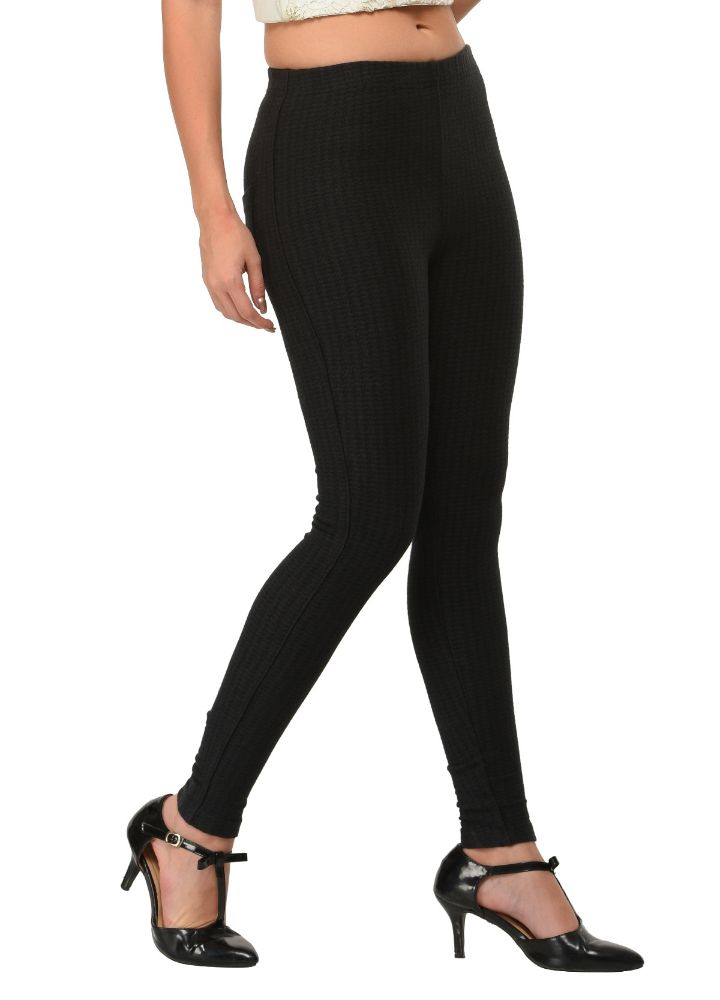 Picture of Frenchtrendz Cotton Spandex Black Grey Warmer Jegging