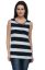 Picture of Frenchtrendz Viscose Navy Oatmeal Sleevelss Long Tops