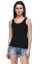 Picture of Frenchtrendz Viscose Spandex Black Medium Length Tank Tops