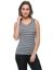 Picture of Frenchtrendz Viscose Spandex White Navy Medium Length Tank Tops