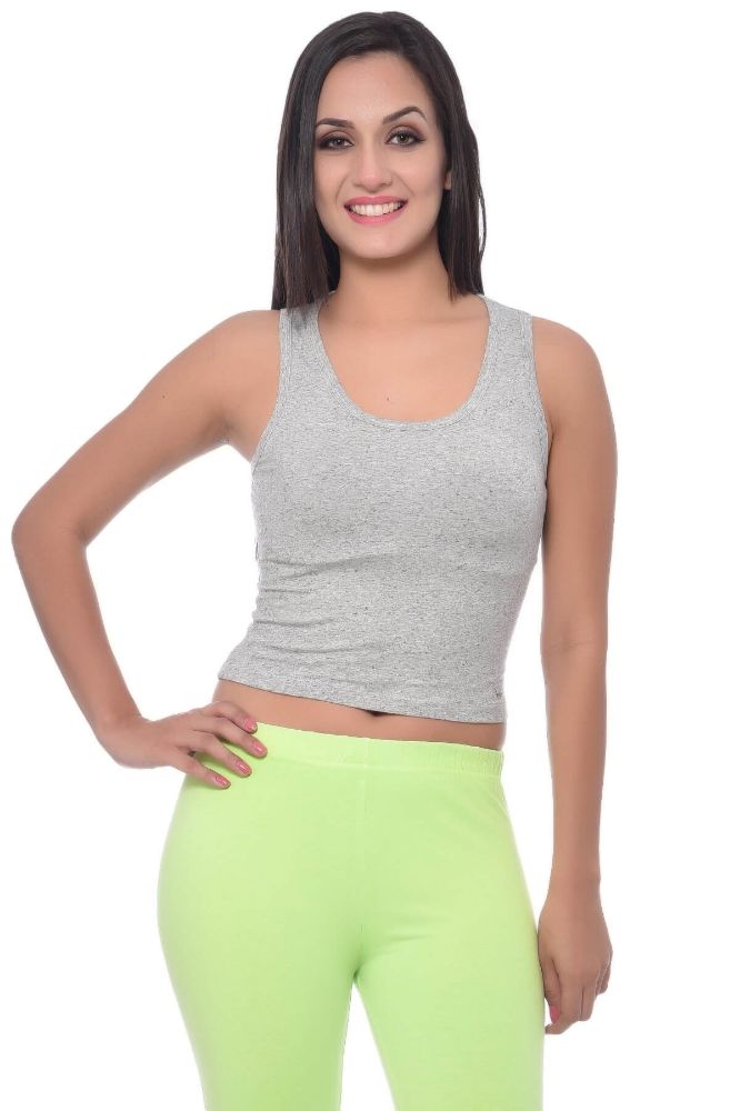 Picture of Frenchtrendz Viscose Spandex Black Neps Crop Top