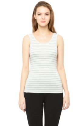 Picture of Frenchtrendz Viscose Spandex Grey Green Medium Length Tank Top