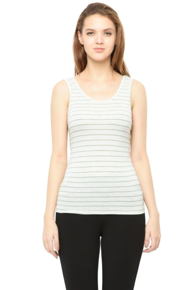 Picture of Frenchtrendz Viscose Spandex Grey Green Medium Length Tank Tops