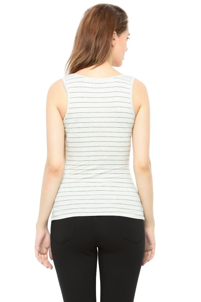 Picture of Frenchtrendz Viscose Spandex Grey Green Medium Length Tank Tops