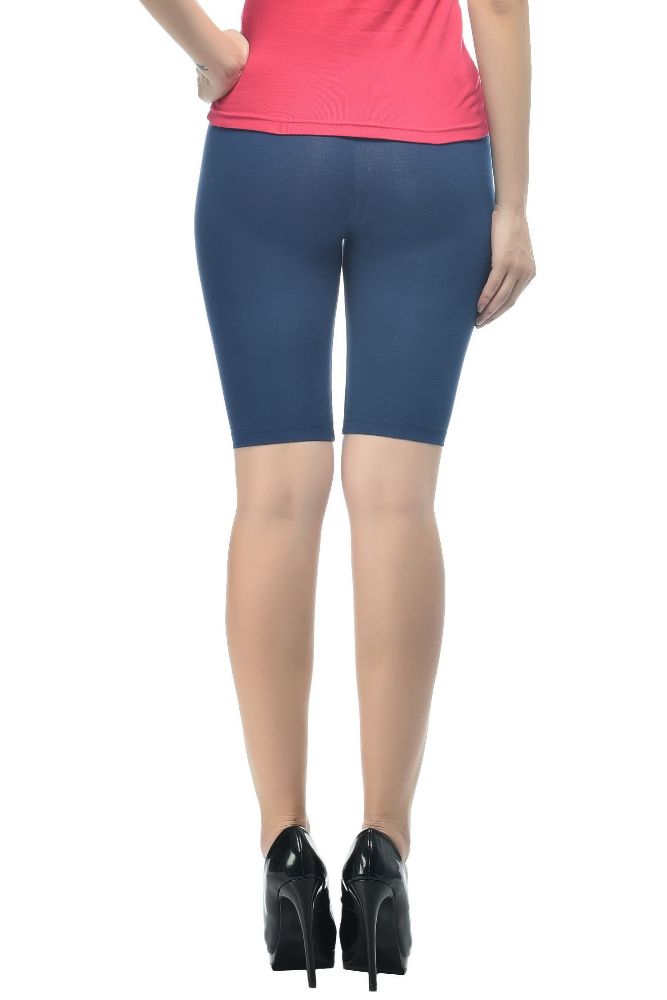 Picture of Frenchtrendz Viscose Spandex Navy Shorts