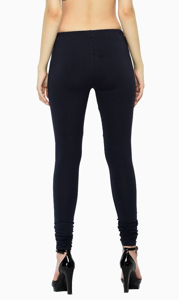 Picture of Frenchtrendz Cotton Spandex Navy Blue Churidar Leggings