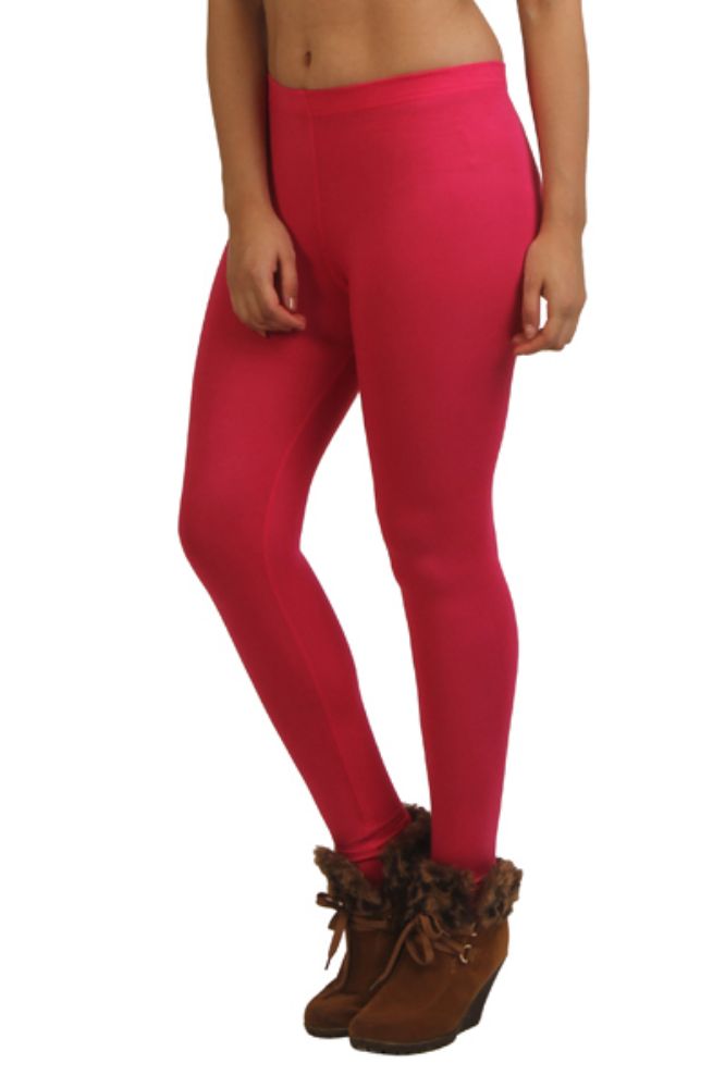 Picture of Frenchtrendz Viscose Spandex Swe Pink Ankle Leggings