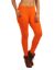 Picture of Frenchtrendz Viscose Spandex Orange Ankle Leggings