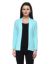 Picture of Frenchtrendz Viscose Crepe Aqua Front Placket Medium Length full Sleeve Shrug