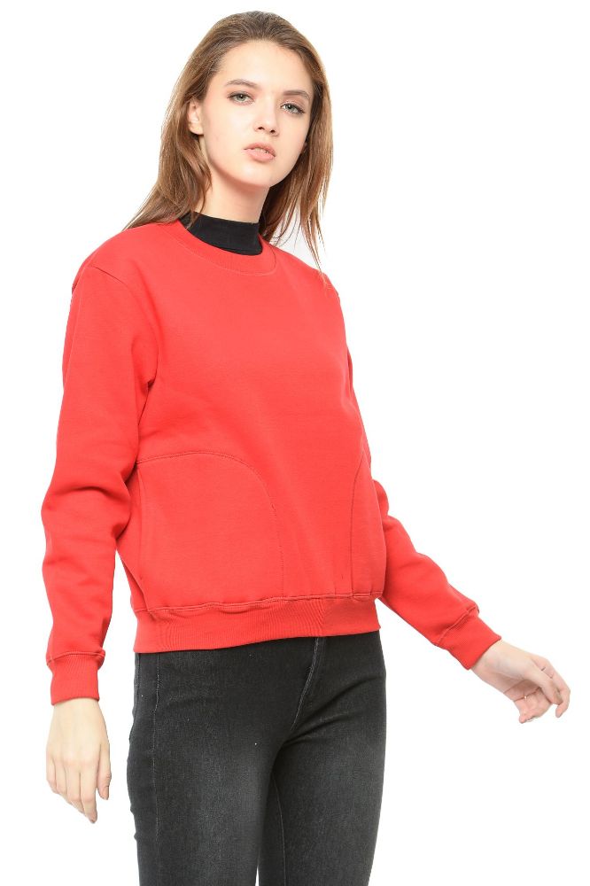 Picture of Frenchtrendz Cotton Fleece Red Sweatshirt