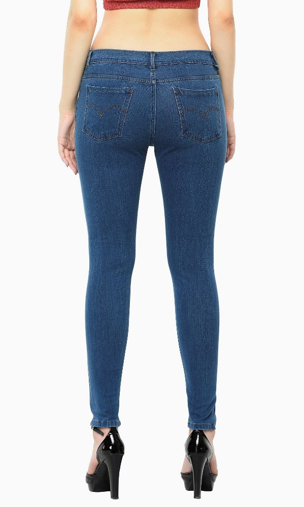 Picture of Frenchtrendz 3117 Cotton Viscose Spandex Blue Jeans For Women