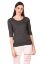 Picture of Frenchtrendz Cotton Poly Black Round Neck 3/4 Sleeve Top