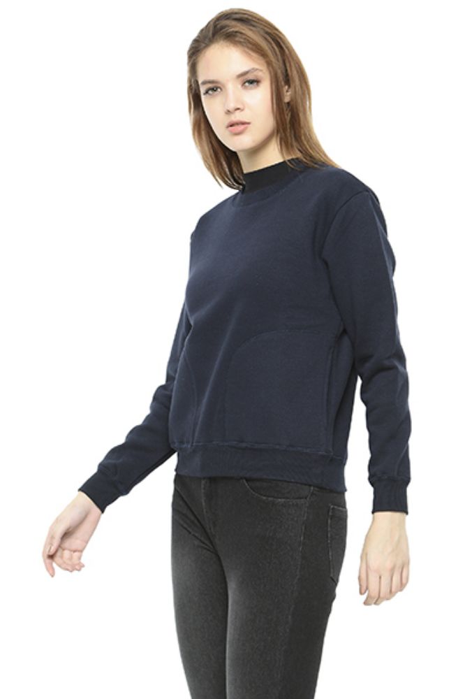 Picture of Frenchtrendz Cotton Fleece Navy Sweatshirt