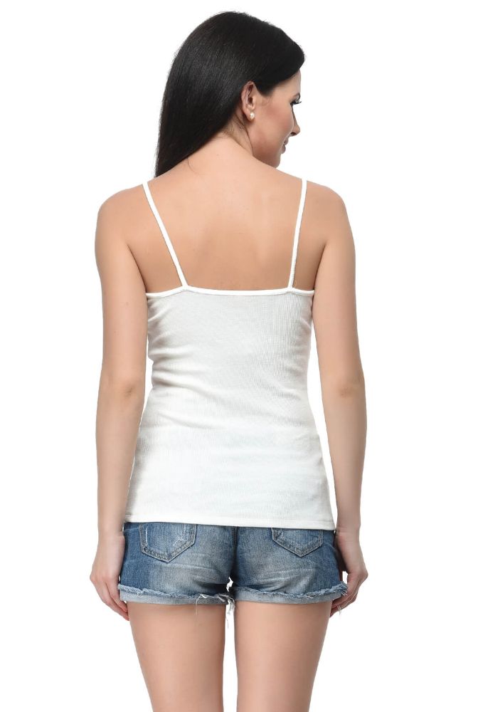 Picture of Frenchtrendz Rib Viscose Ivory Drawstring Camisole