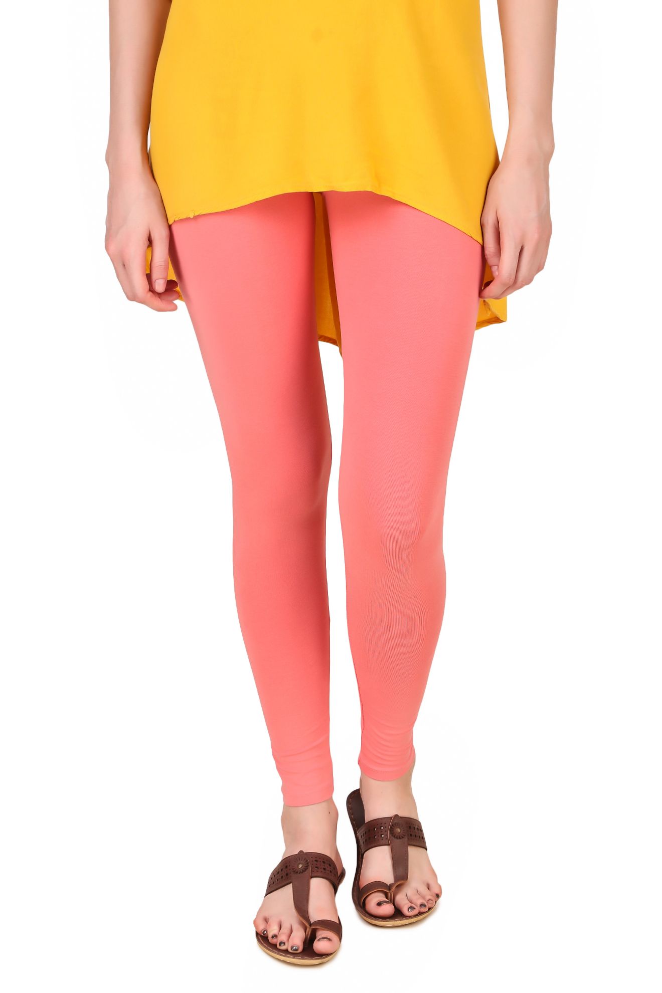 Frenchtrendz  Buy Frenchtrendz Cotton Spandex Red Ankle Leggings Online  India