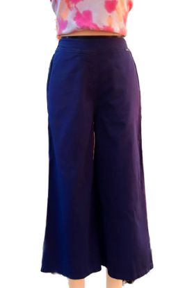 Picture of Frenchtrendz Women's Tencel Navy Palazzo