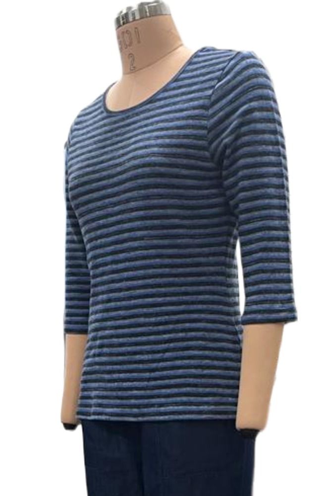 Picture of Frenchtrendz Women's Cotton stripe indigo Top