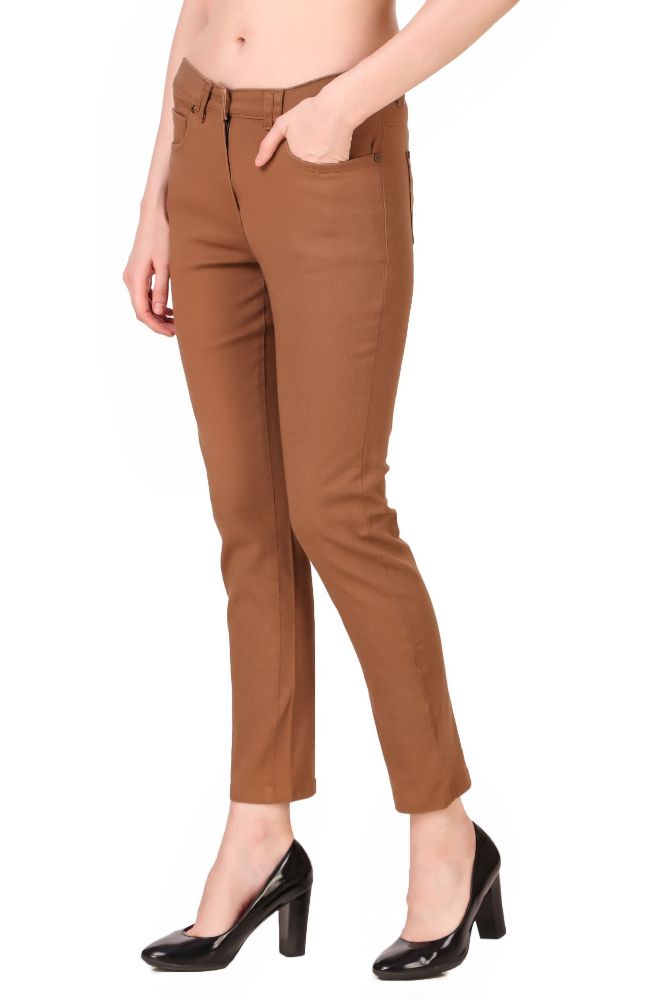 Picture of Frenchtrendz Women's khaki Pant