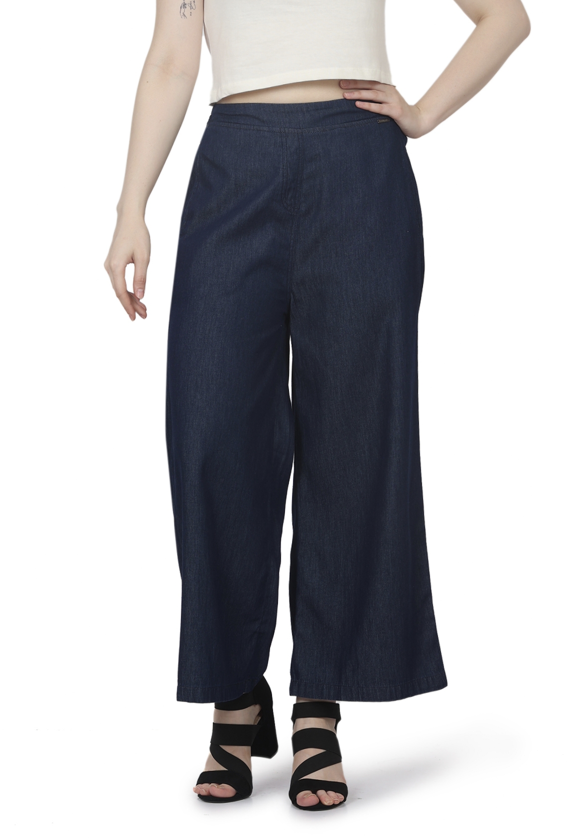 Shop AG Jeans Stella Low-Rise Denim Palazzo Pants | Saks Fifth Avenue