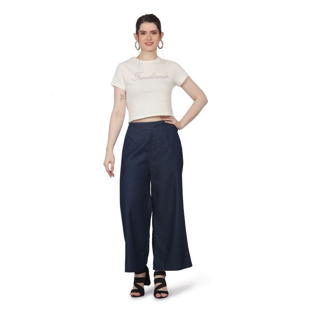 Picture of Frenchtrendz Women's Tencel Denim Palazzos
