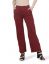 Picture of Frenchtrendz Rayon Poly Plated Dark maroon Bell Bottom Pant
