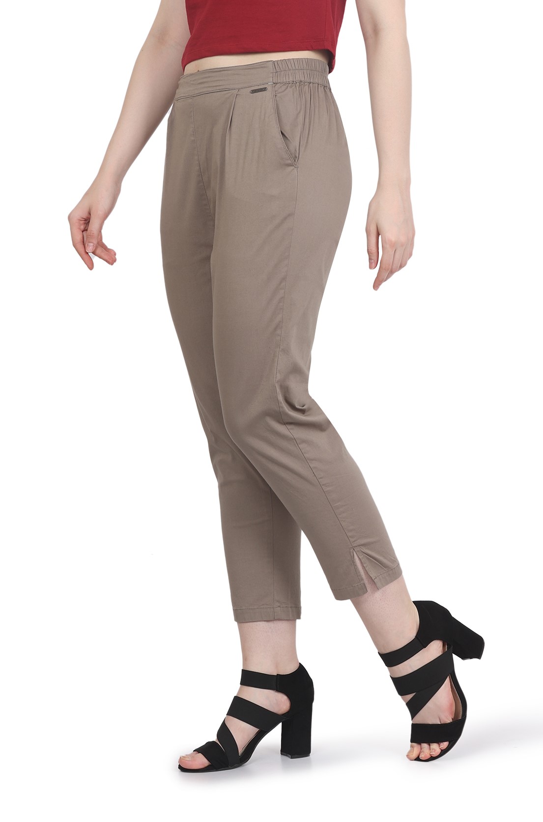 Shop Jaypore Women Mustard Yellow Modal Solid Ankle Length Regular Fit Pants  for Women Online 39575668