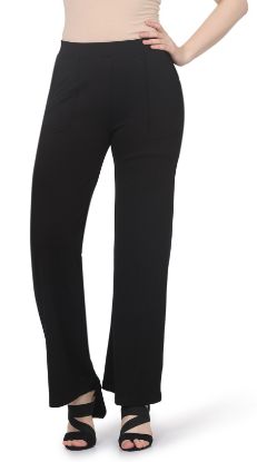 Picture of Frenchtrendz Rayon Poly Plated Black Bell Bottom Pant