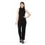 Picture of Frenchtrendz Women's Rayon Poly Pleated Black Jumpsuit .