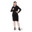 Picture of Frenchtrendz Women's  Rayon Poly Pleated Black Boat neck dress And Blazer Set