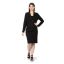 Picture of Frenchtrendz Women's  Rayon Poly Pleated Black Tank Dress And Blazer Set