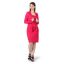 Picture of Frenchtrendz Women's Rayon Poly Pleated  Swe pink Tank Dress And Blazer Set