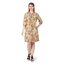 Picture of Frenchtrendz Womens beige Printed Pintuck Dress