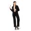 Picture of Frenchtrendz Women's Rayon Poly Plated Black Bell Bottom Pant And Blazer Set