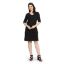 Picture of Frenchtrendz Women's Back Lace Designer Neck A-Line Knee Length Black Dress