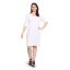 Picture of Frenchtrendz Women's Back Lace Designer Neck A-Line Knee Length White Dress