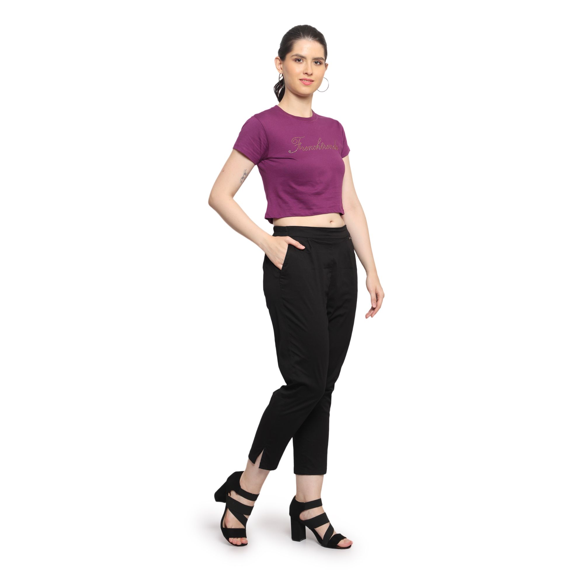 Buy Go Colors Women Relaxed High Rise Trousers - Trousers for Women  22421112 | Myntra