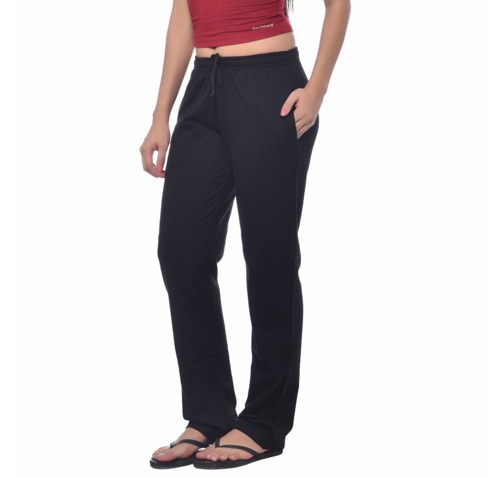 Picture of Frenchtrendz Cotton Modal Spandex Black Lower with Elastic Waistband & Drawstring