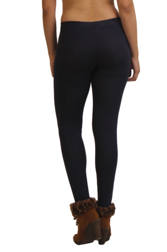 Picture of Frenchtrendz Viscose Vortex Spandex Navy Ankle Length Leggings