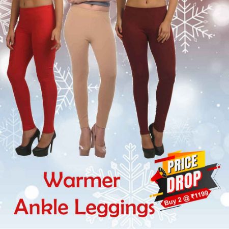 Picture for category Cotton Spandex Fleece Warmer Ankle Leggings