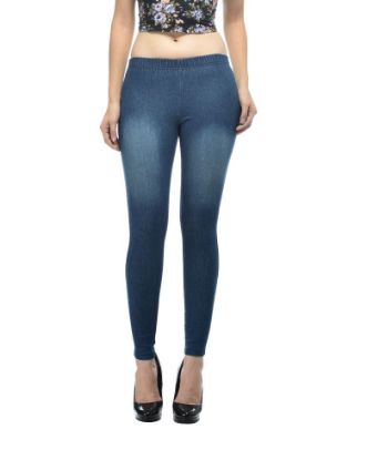 Picture of Frenchtrendz Cotton Modal Spandex Indigo Wash Denim Look Jeggings